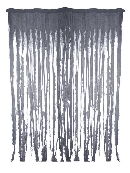 8 Foot Black Tattered Cloth Entryway Decoration - costumesupercenter.com