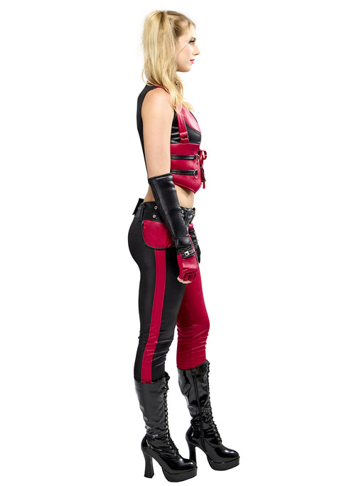 Womens Sexy Batman Arkham City Harley Quinn Costume - costumesupercenter.com