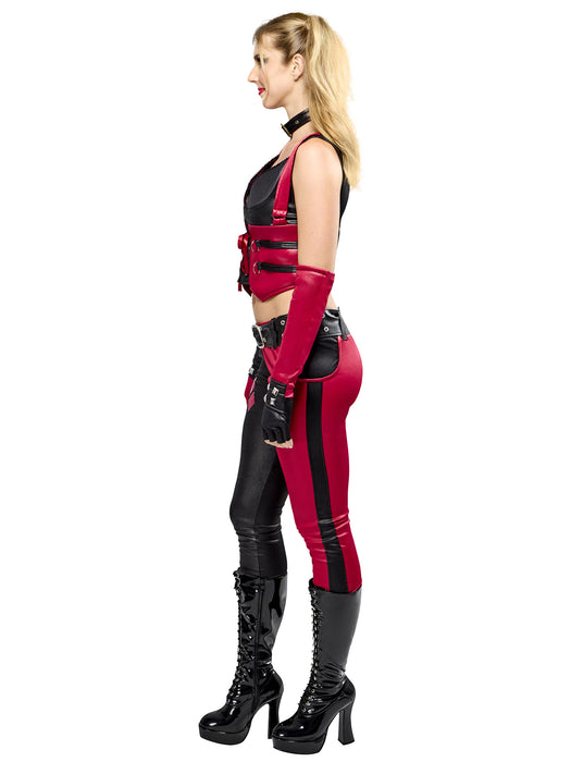 Womens Sexy Batman Arkham City Harley Quinn Costume - costumesupercenter.com
