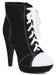 Women's Black Athletic Ankle Boots - costumesupercenter.com