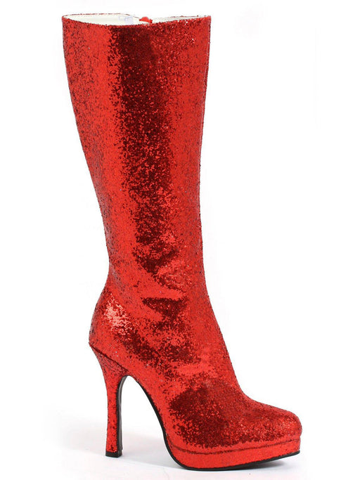Women's Red Glitter Boots - costumesupercenter.com