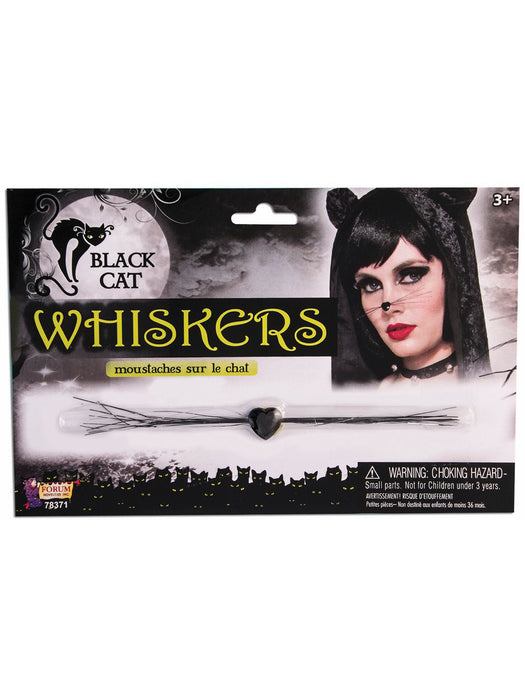 Adult Black Cat Whiskers - One Size - costumesupercenter.com