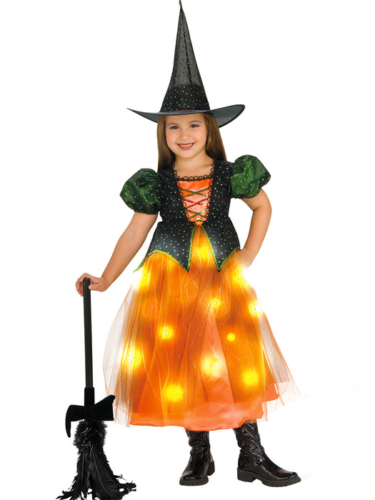 Girls' Light-Up Twinkle Witch Costume - costumesupercenter.com