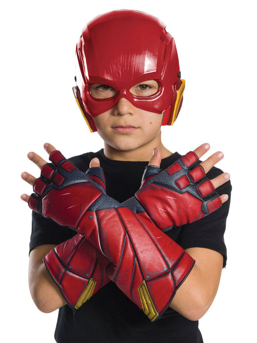 Kids Justice League Movie - Flash Gloves- - costumesupercenter.com