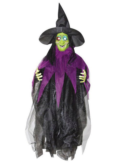 3' Hanging Light up Witch - costumesupercenter.com