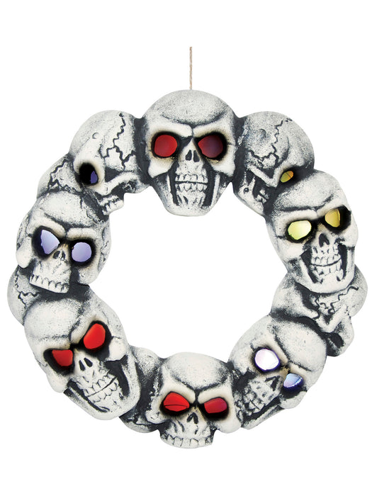Light-Up Skull Wreath - costumesupercenter.com