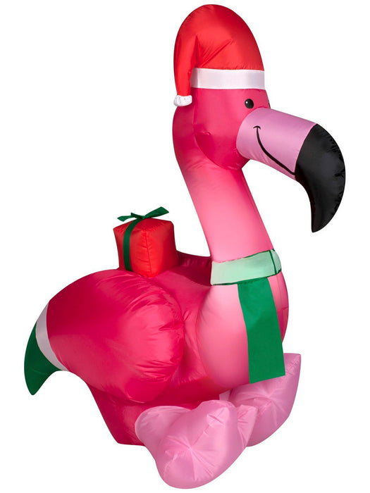 Airblown Inflatable Decor Outdoor 3.5ft Festive Flamingo - costumesupercenter.com