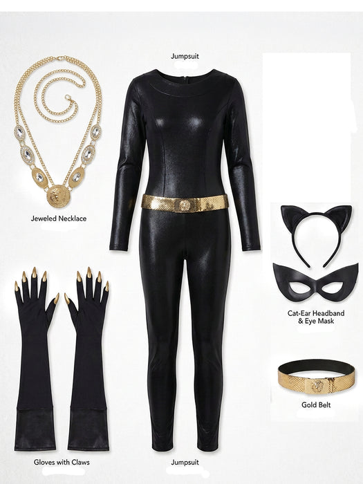 DC Comics Womens Grand Heritage Catwoman Costume - costumesupercenter.com