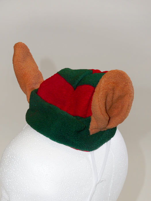 Red and Green Elf Ears Pet Hat - costumesupercenter.com
