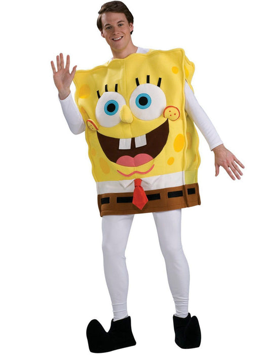SpongeBob Squarepants Deluxe SpongeBob Adult Costume - costumesupercenter.com