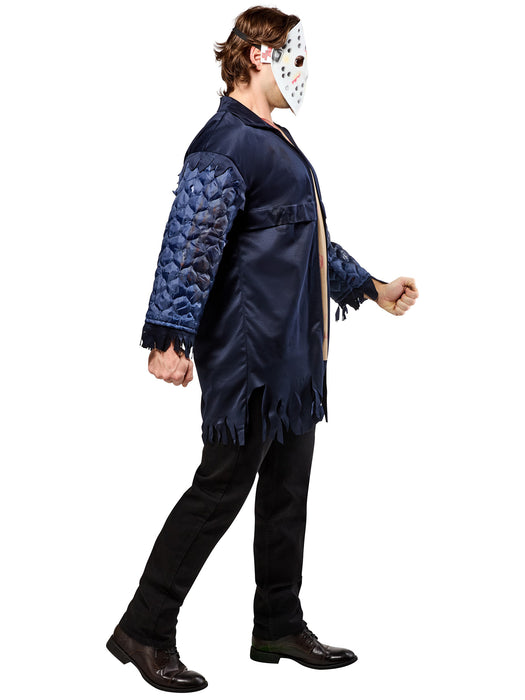 Men's Friday the 13th Jason Voorhee's Jacket and Mask - Deluxe - costumesupercenter.com