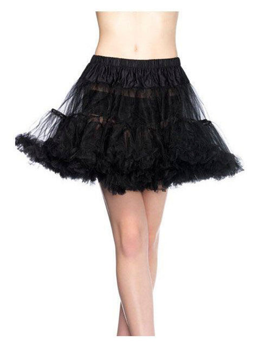 Women's Layered Tulle Petticoat - Black - costumesupercenter.com