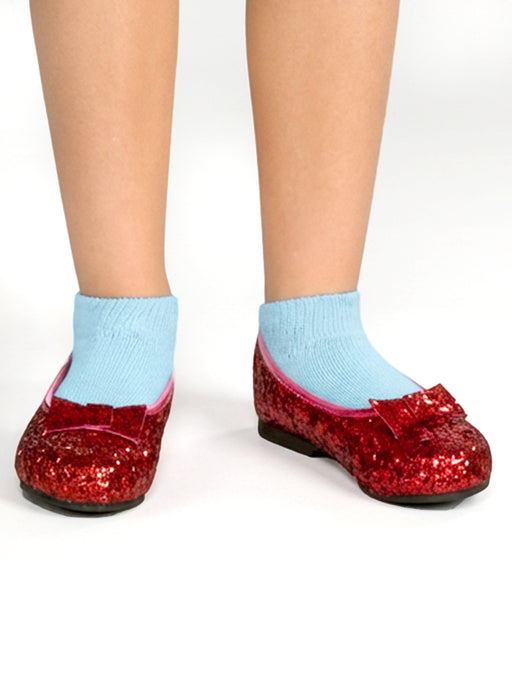 Kids Ruby Red Sequin Dorothy Deluxe Shoes - costumesupercenter.com
