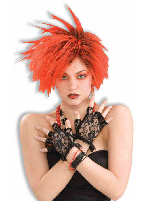 Black Lace Fingerless Gloves - costumesupercenter.com