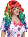 Rainbow Clown Wig with Bangs - costumesupercenter.com