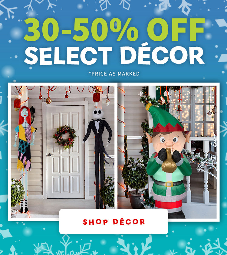 Costume Supercenter 30-50% Off Select Décor Jack Skelington, Frosty, Elf, Outdoor décor
