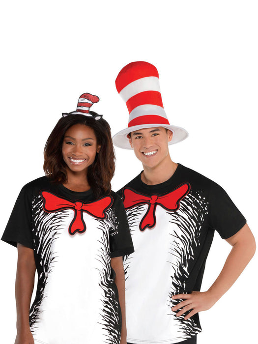 Dr. Seuss Cat in the Hat T-shirt for Adults - costumesupercenter.com