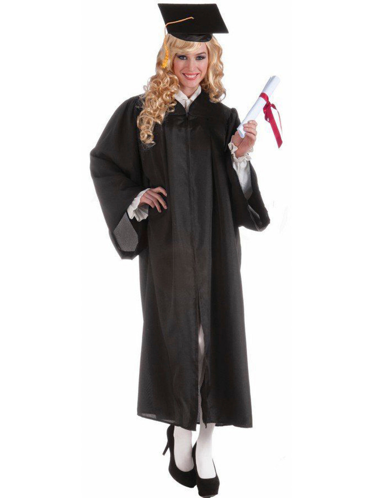 Graduation Black Robe for Adults — Costume Super Center
