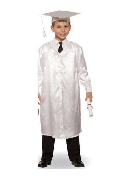 White Graduation Child Robe - costumesupercenter.com