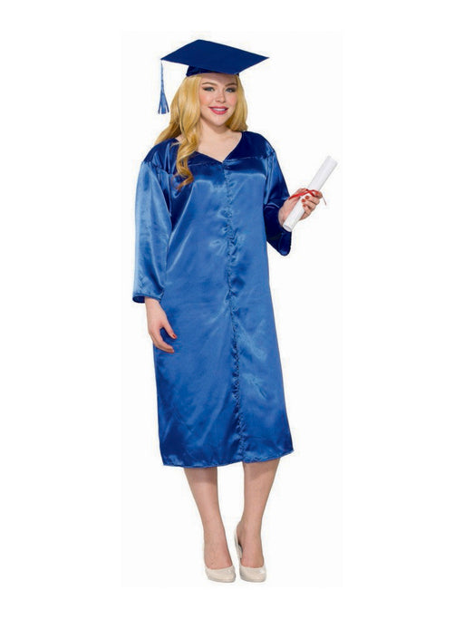 Blue Graduation Adult Robe - costumesupercenter.com