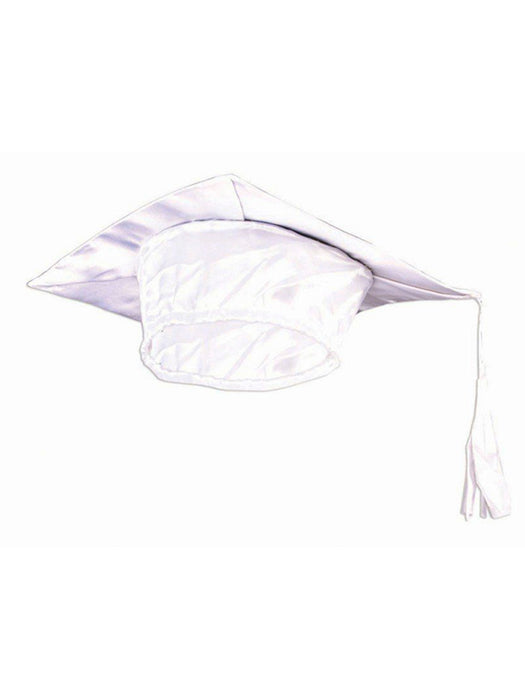 White Graduation Adult Cap - costumesupercenter.com