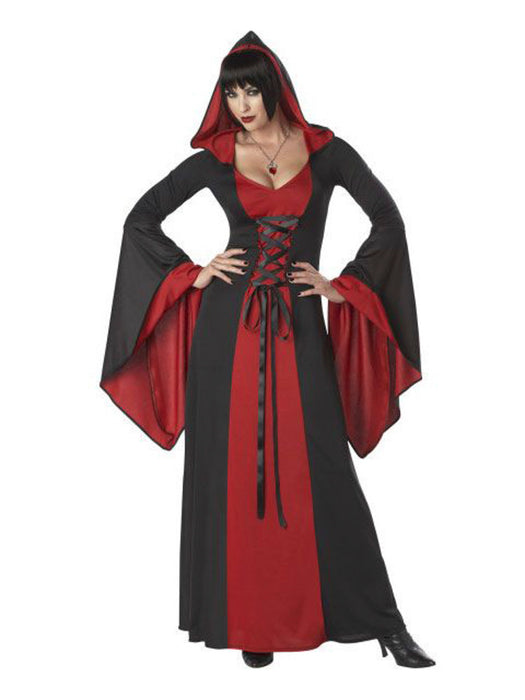 Womens Deluxe Hooded Gown Costume - costumesupercenter.com