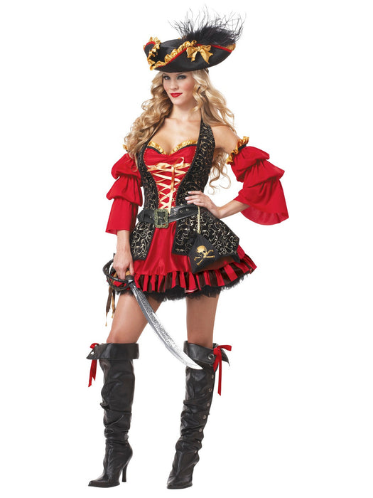 Womens Sexy Spanish Pirate Costume - costumesupercenter.com