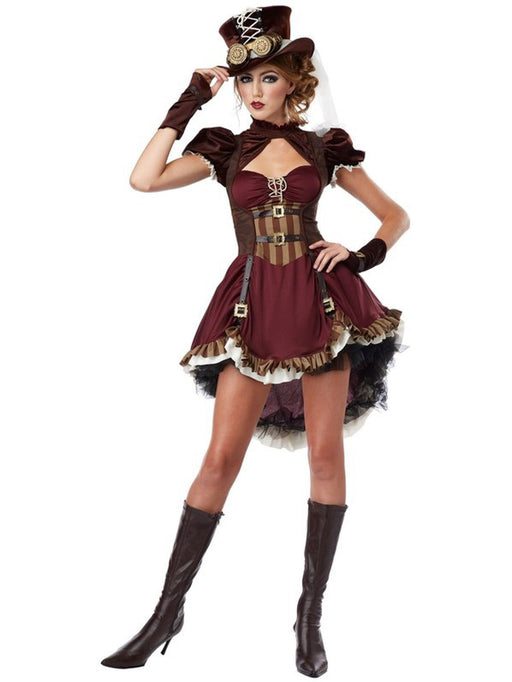Women's Sexy Steampunk Girl Costume - costumesupercenter.com