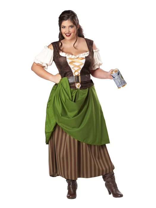 Womens Tavern Maiden Adult Plus Costume - costumesupercenter.com