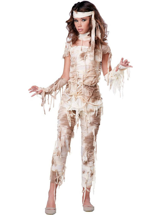 mummy dress halloween FUN Costumes Women's Sexy Medium sheer legging design Ultra Mummy Halloween Costume, Adult -