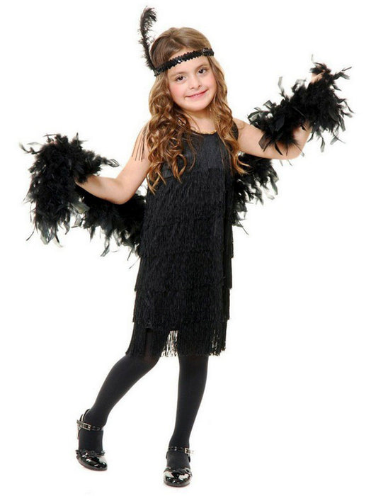 Fashion Flapper Black Costume for Kids - costumesupercenter.com
