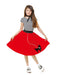 Sweetheart Girl Sock Hop Skirt for Kids - costumesupercenter.com