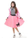 Girls Poodle Dress With Scarf & Belt - costumesupercenter.com