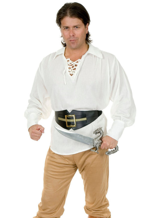 Unisex Gauze Pirate Shirt for Adults - costumesupercenter.com