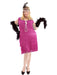 Fuchsia Fashion Flapper Plus Size Dress for Women - costumesupercenter.com