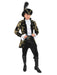Mens French Pirate Captain Plus-Size Jacket (Black) - costumesupercenter.com