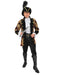 Mens French Pirate Captain Plus-Size Jacket (Wine) - costumesupercenter.com