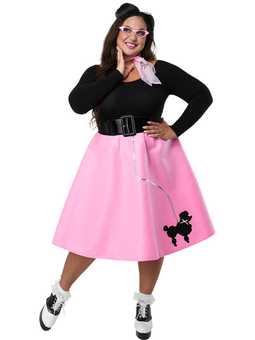 pære Higgins Regnbue Adult Plus Pink Poodle Skirt Costume — Costume Super Center