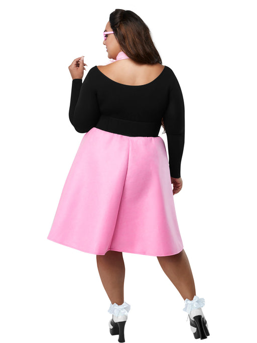 Adult Plus Pink Poodle Skirt Costume - costumesupercenter.com