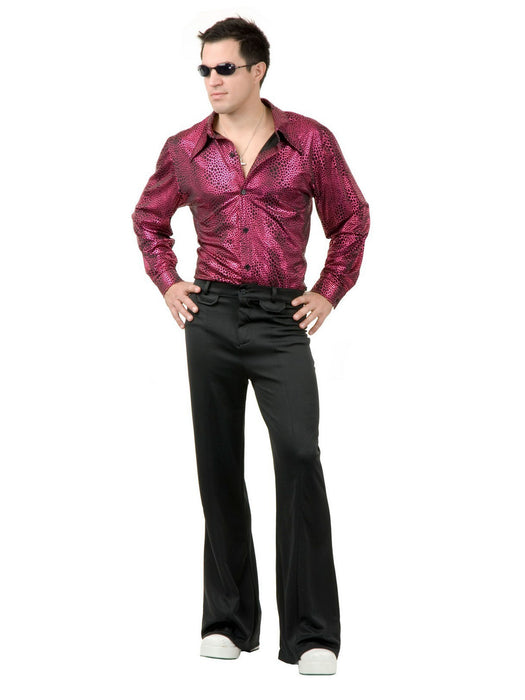 Disco Shirt - Liquid Red Black Adult Costume - costumesupercenter.com