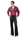Disco Shirt - Liquid Red Black Adult Costume - costumesupercenter.com