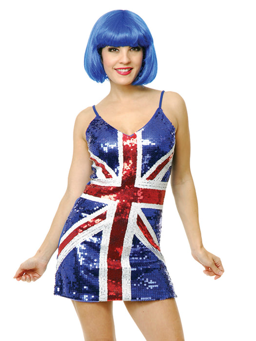 British Babe Sequin Dress - costumesupercenter.com