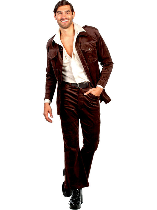 Men's Brown Leisure Suit - costumesupercenter.com