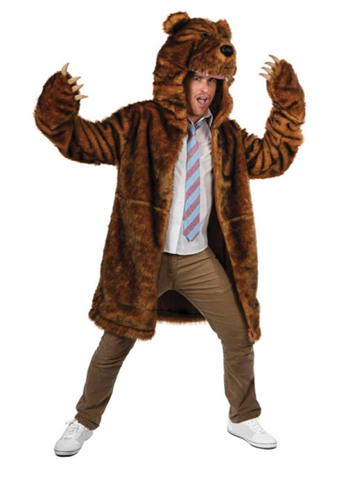 Adult Brown Bear Coat - costumesupercenter.com