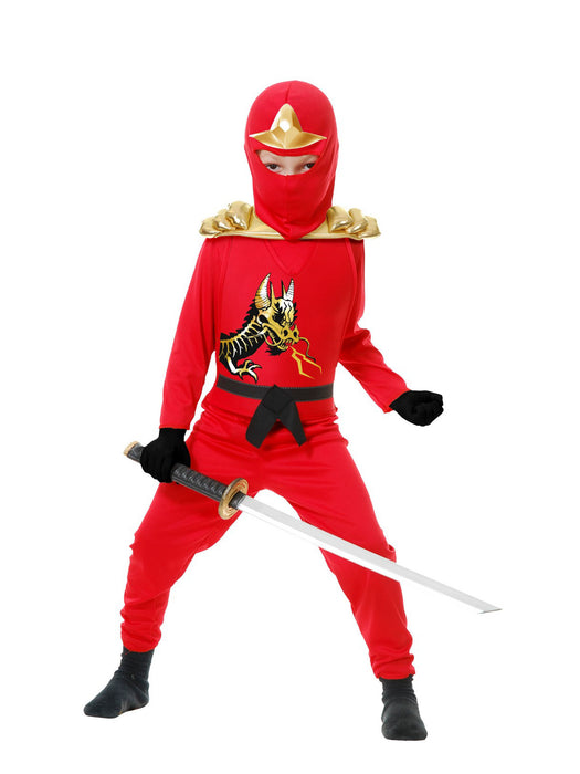 Child's Red Ninja Avenger Costume w/Armor - costumesupercenter.com