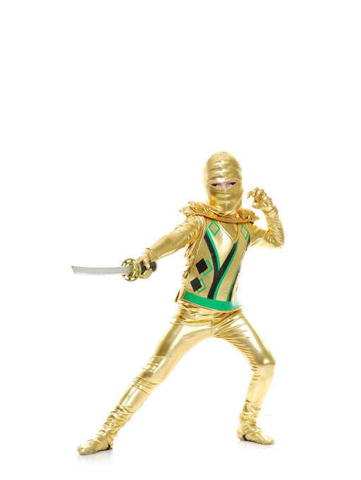 Gold Ninja Avenger Child Costume - costumesupercenter.com