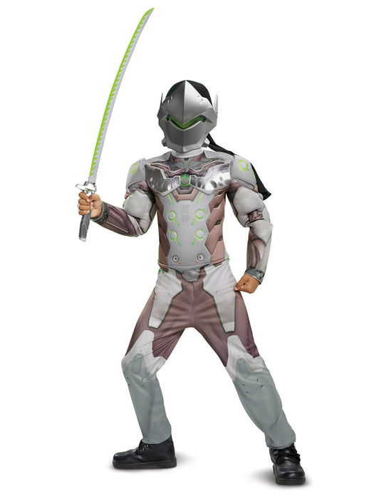 Overwatch: Genji Classic Muscle Boys Costume - costumesupercenter.com