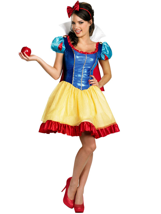 Womens Deluxe Sassy Snow White Costume - costumesupercenter.com