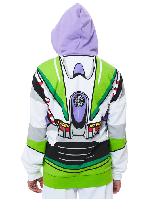 Toy Story 4 Adult Buzz Lightyear Hoodie Costume - costumesupercenter.com