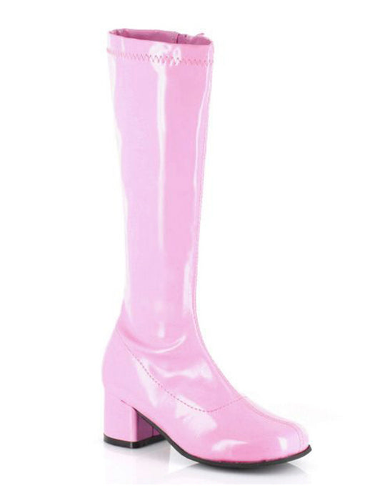 Pink Patent Gogo Boot Child - costumesupercenter.com